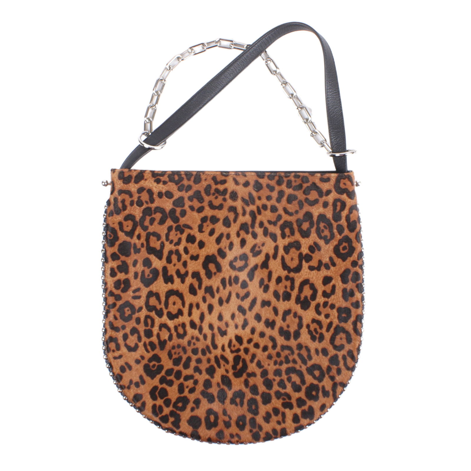Alexander Wang dyed calf skin leopard print tote bag. 13 1/2"H x 13"W x 1"D, 6 1/2"H (strap drop): Alexander Wang dyed calf skin leopard print tote bag. 13 1/2"H x 13"W x 1"D, 6 1/2"H (strap drop)
