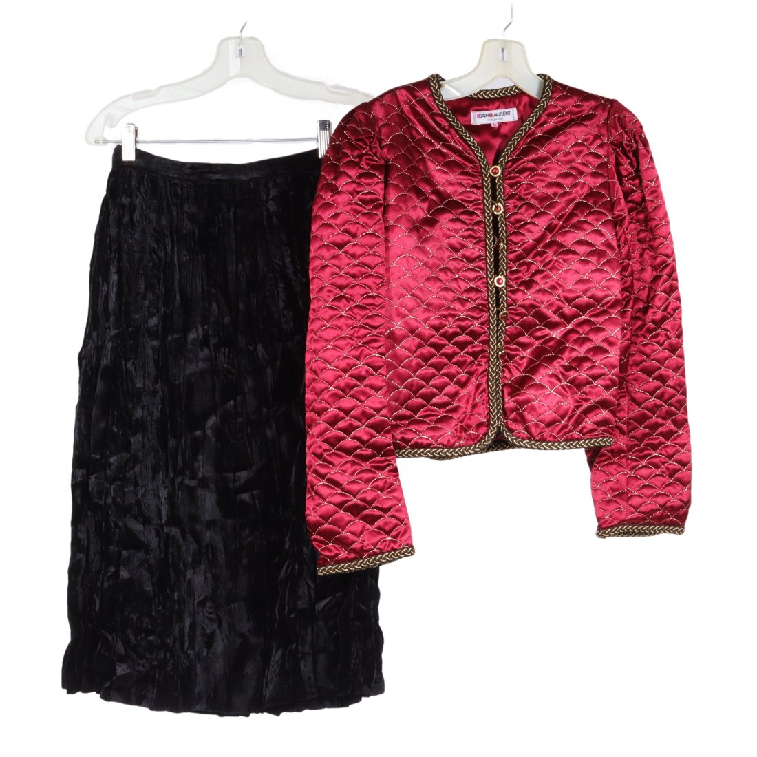 Saint Laurent Rive Gauche vintage 1980s couture 2pc. (1 of 7)