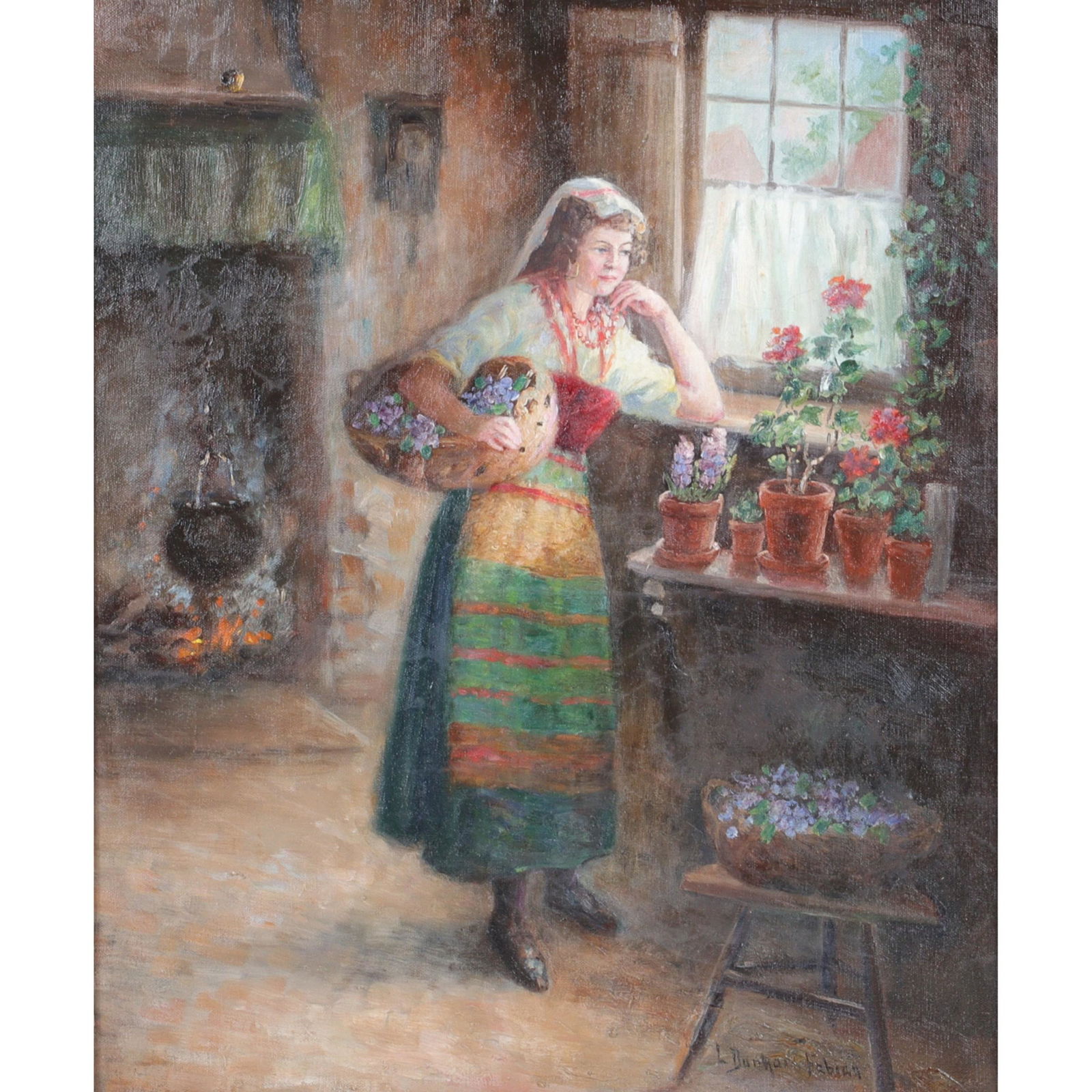 Lydia Dunham Smith Fabian, Illinois, Michigan, New Mexico (1867-1947), Faraway Thoughts, 1926, oil (1 of 8)