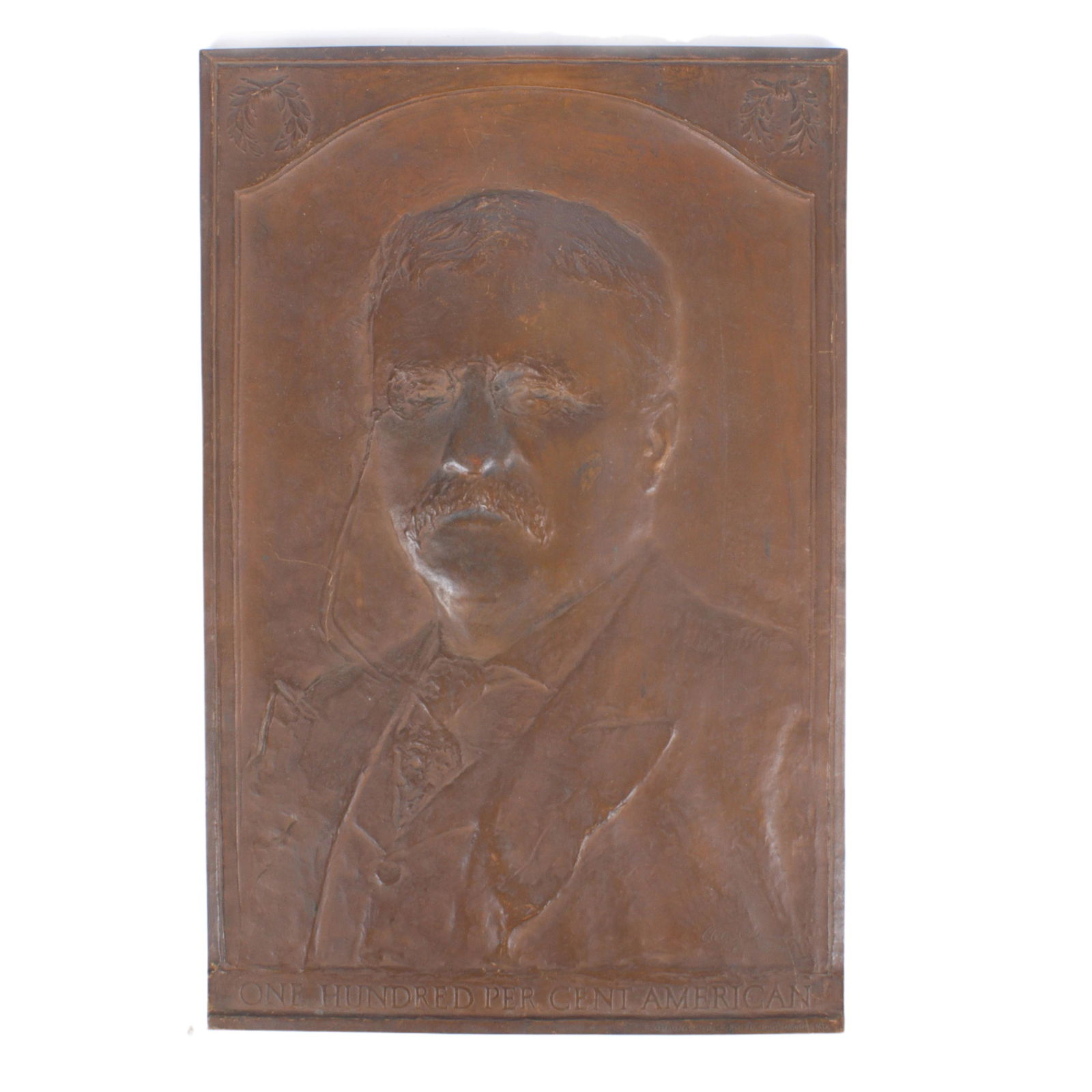 Allen G. Newman, New York (1875 - 1940), One Hundred Percent American Theo Roosevelt, 1919, bronze (1 of 5)
