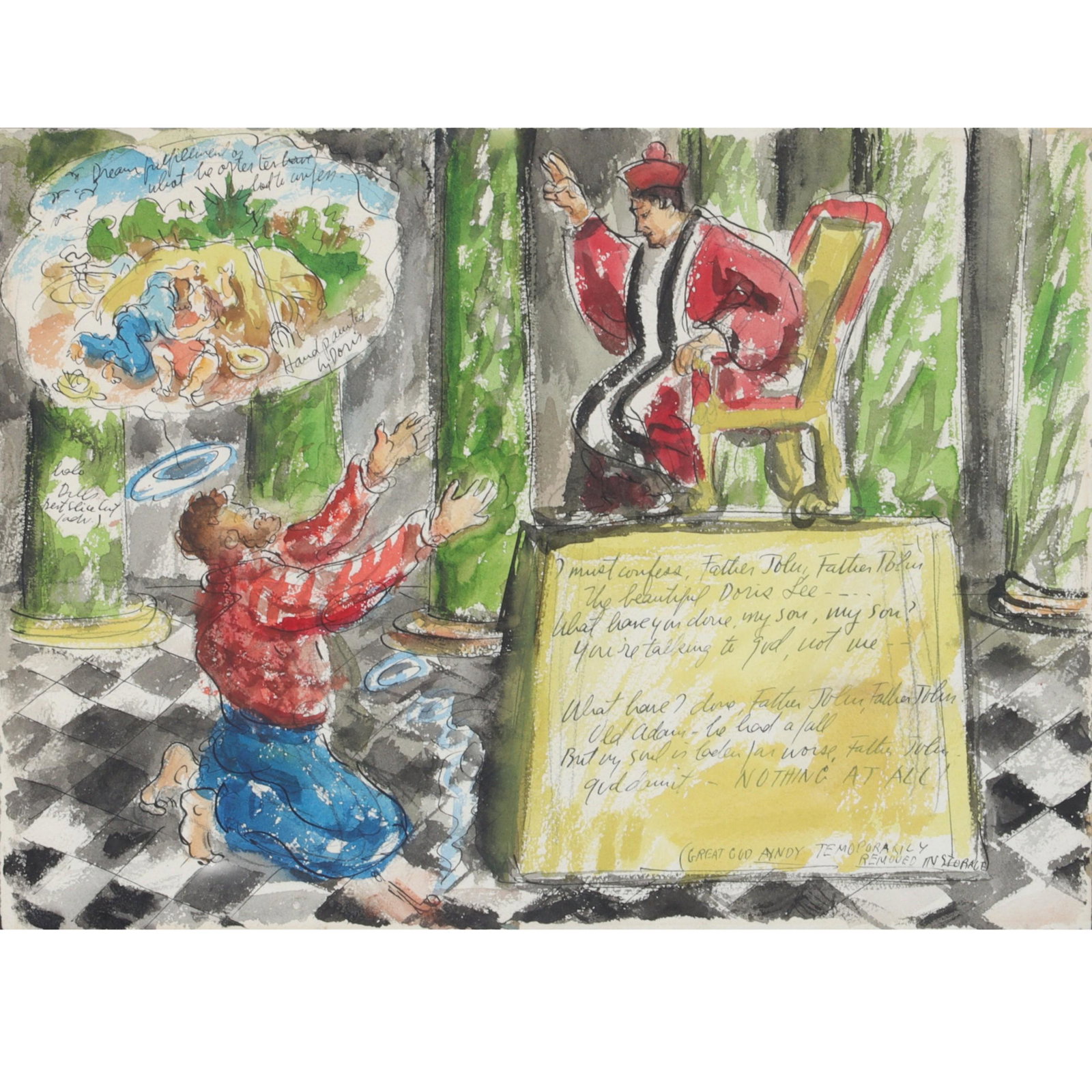 Waldo Peirce, Maine (1884-1970), 1 of 2 (In Prog.), mixed media / watercolor on paper, 11" x 15", (1 of 8)