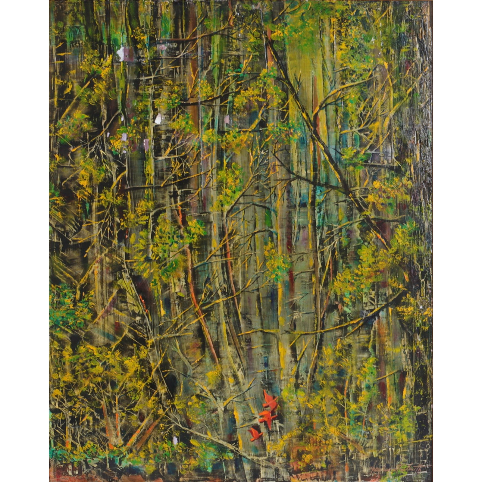 Charles Augustus Smith, New York (1917-2002), Forests Silver to the West, 1978, oil on masonite (1 of 13)