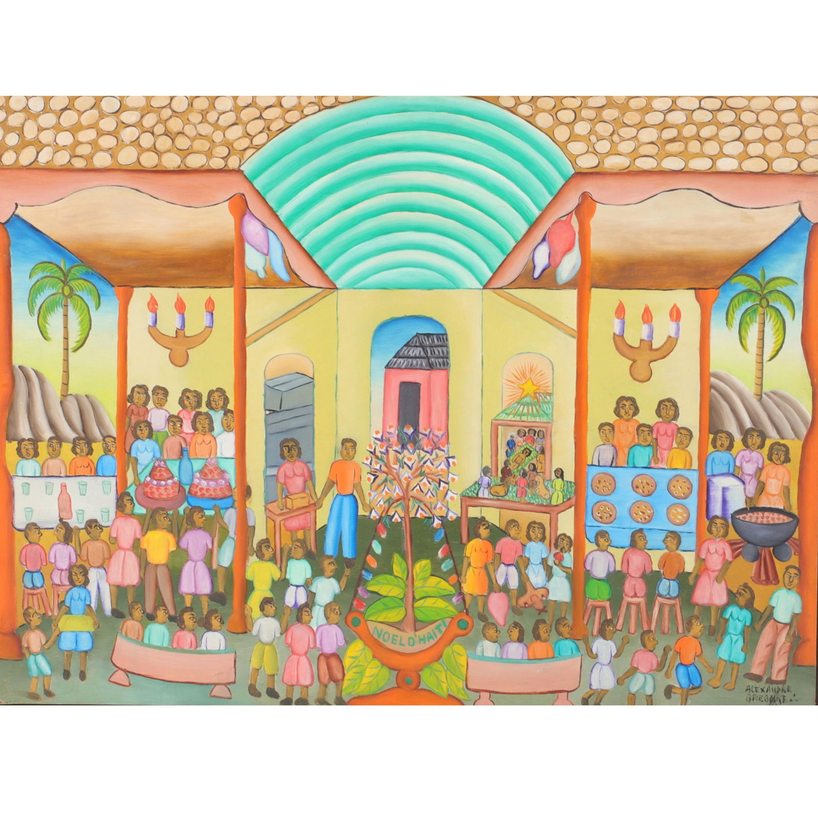 Alexandre Gregoire, Haiti (1922 - 2001), Noel D'Haiti, oil on board, 23 3/4" x 31 1/8", 24 12" x 32 (1 of 9)