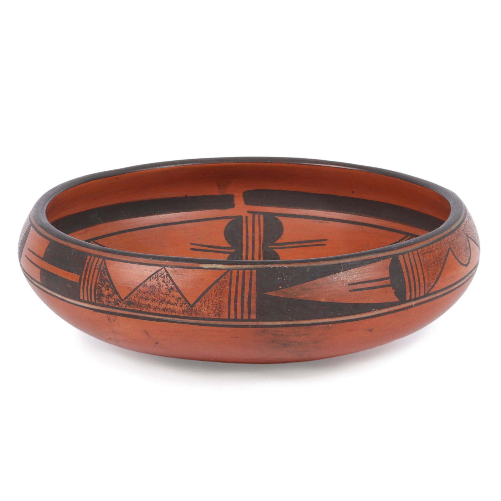 Native American Vintage Hopi Polychrome Pottery Bowl, by Garnet Pavatea, Ca 1950's, 2 3/4"H x 8 (1 of 7)