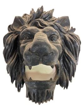 Cast iron Lion fountain head mask. 19"H x 16 1/2"W x 7 1/2"D (1 of 6)
