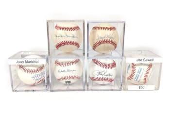 Lot of 6 Hall of Famers & Stars Autographed Baseballs: Lot of 6 Hall of Famers & Stars Autographed Baseballs The lot includes: Juan Marichal (OML Selig) JSA COA LL08204, Joe Sewell (OAL Brown) JSA Sticker L95885, Clete Boyer (OML Selig) Topps Archives Res