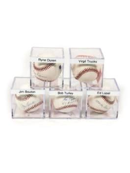 Lot of 5 New York Yankees Vintage Pitchers Single Signed Baseballs (1 of 4)