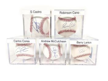 Lot of 5 Major League Baseball Stars & Hall of Famers Autographed Baseballs (1 of 6)