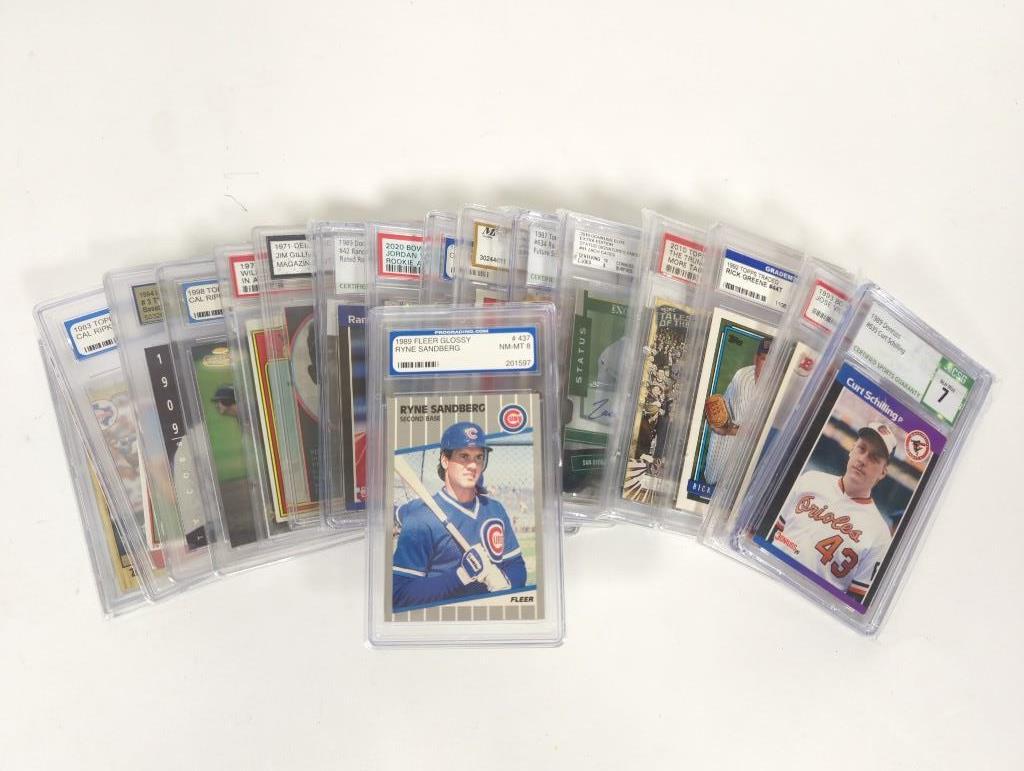 Lot of 17 Professionally Graded Baseball Cards (1 of 5)