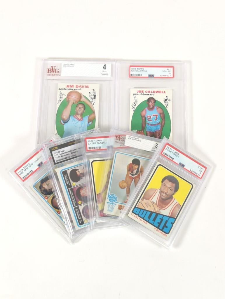 Lot of 7 1960-70's Professionally Graded Basketball Cards (1 of 4)