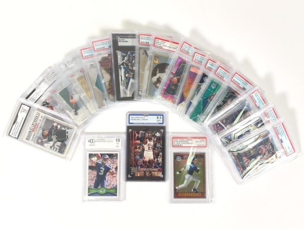 Lot of 20 Professionally Graded Sports Cards (1 of 4)