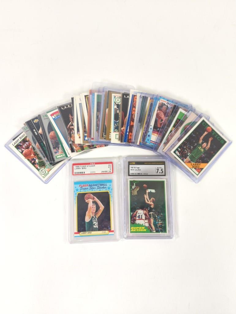 Lot of 61 Larry Bird Basketball Cards (1 of 5)