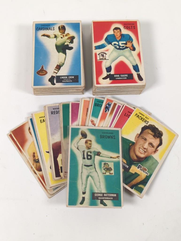Lot of 110 - 1956 Bowman Football Cards: Lot of 110 - 1956 Bowman Football Cards The cards are in G-VG condition on avg.