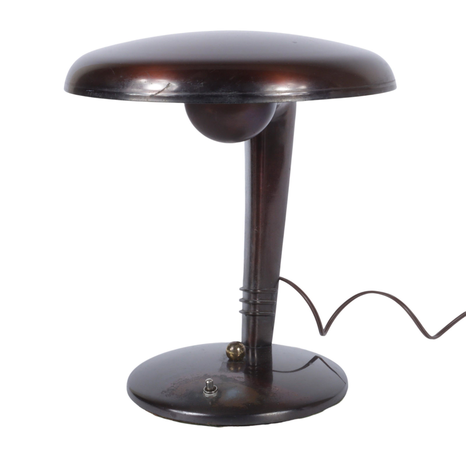 Streamline Art Deco Machine Age Cobra Lamp with Sight Saver by Jean Otis J.O. Reinecke for Faires (1 of 11)