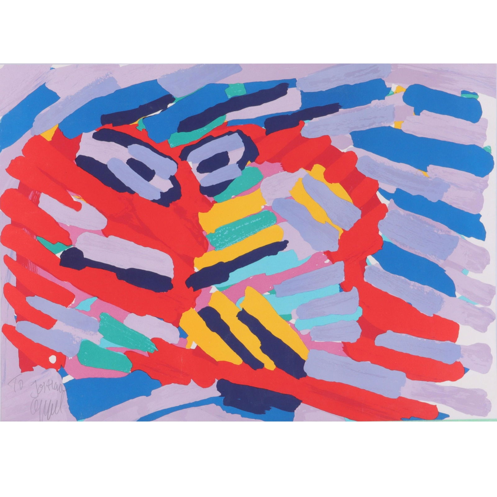 Karel Christiaan Appel, Dutch (1921 - 2006), Big Red Head Lavender, screen print, 21 1/4"H x 29 (1 of 7)