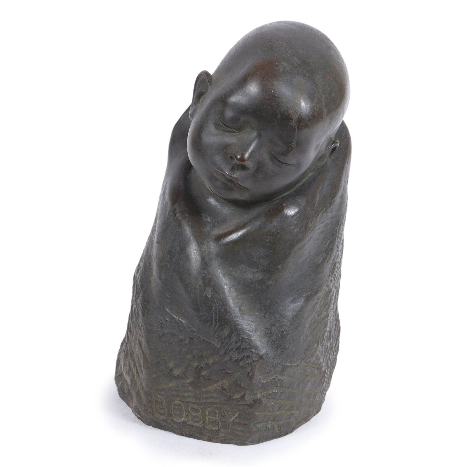 Frederic Victor Guinzburg, New York (1897 - 1978), Bobby Infant Bust, bronze, American Art Foundry (1 of 9)