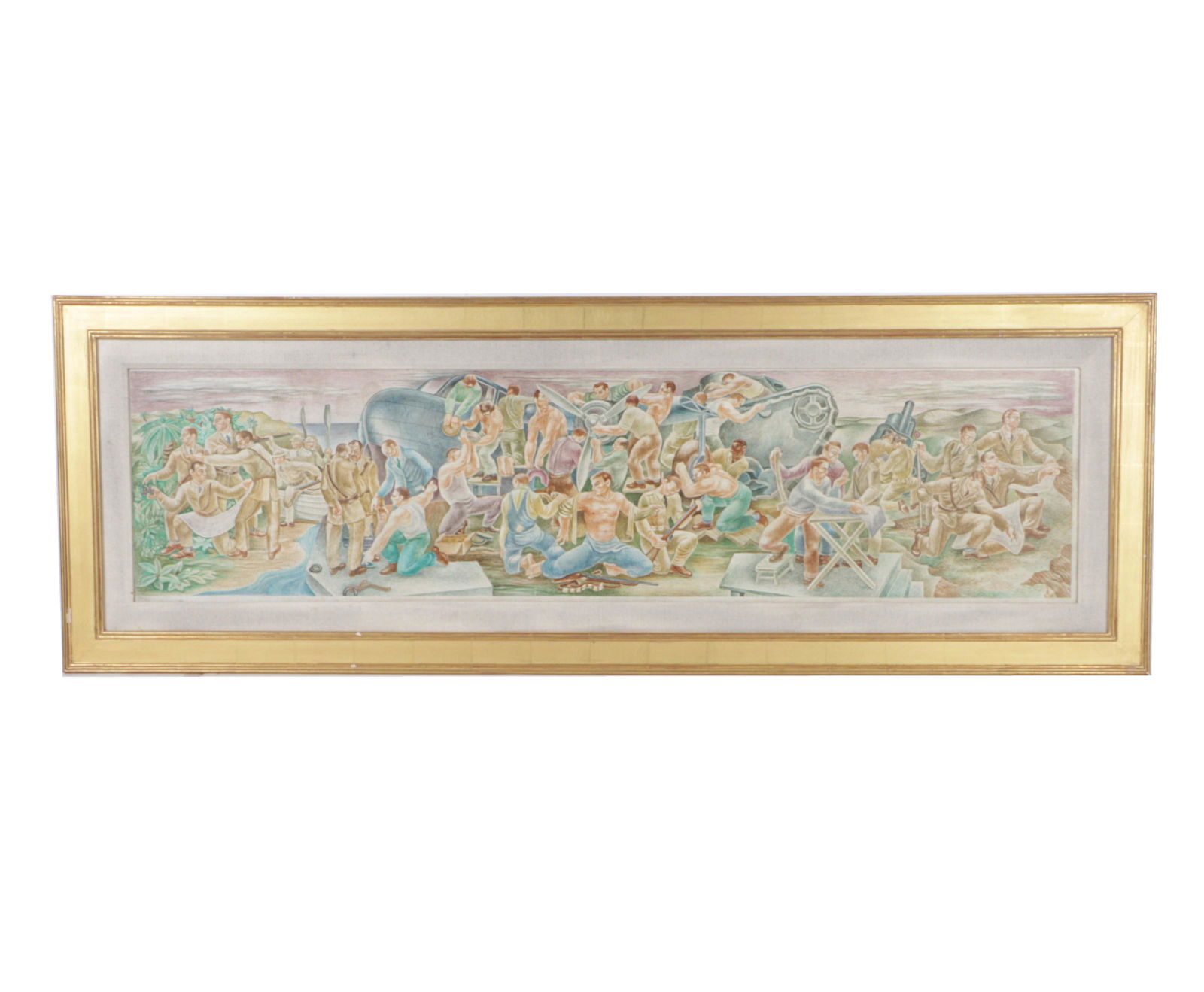 Arthur Lidov, Illinois, New York (1917 - 1990), Preparing for War, c. 1941, tempera on panel, 12 (1 of 9)