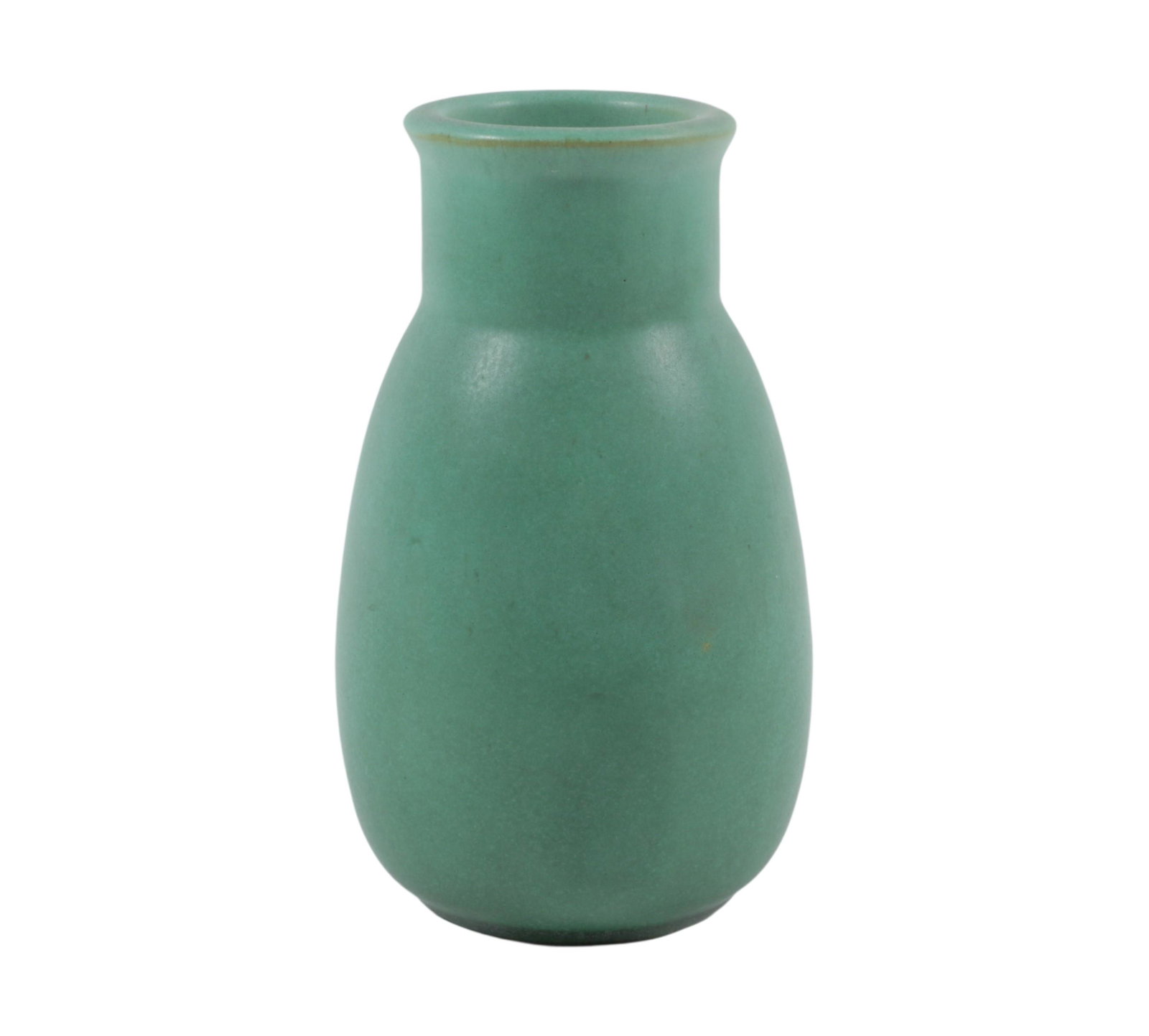Teco Matte Green Vase 6 1/2â€H x 3 3/4â€D (1 of 5)