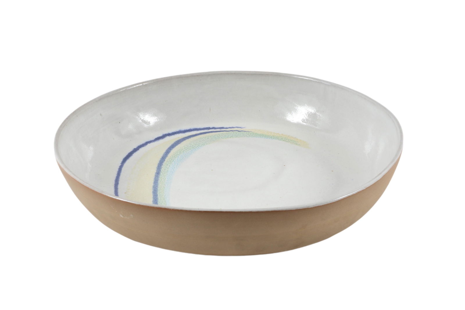 Marshall Studios Bowl, 2 1/4â€ T x 13 1/2â€ D Bowl; White glazed interior; abstract design;: Marshall Studios Bowl 2 1/4” T x 13 1/2” D Bowl; White glazed interior; abstract design; unglazed exterior; incised mark â€œMartz M-156;” pencil marked â€œH-8346;” Mars