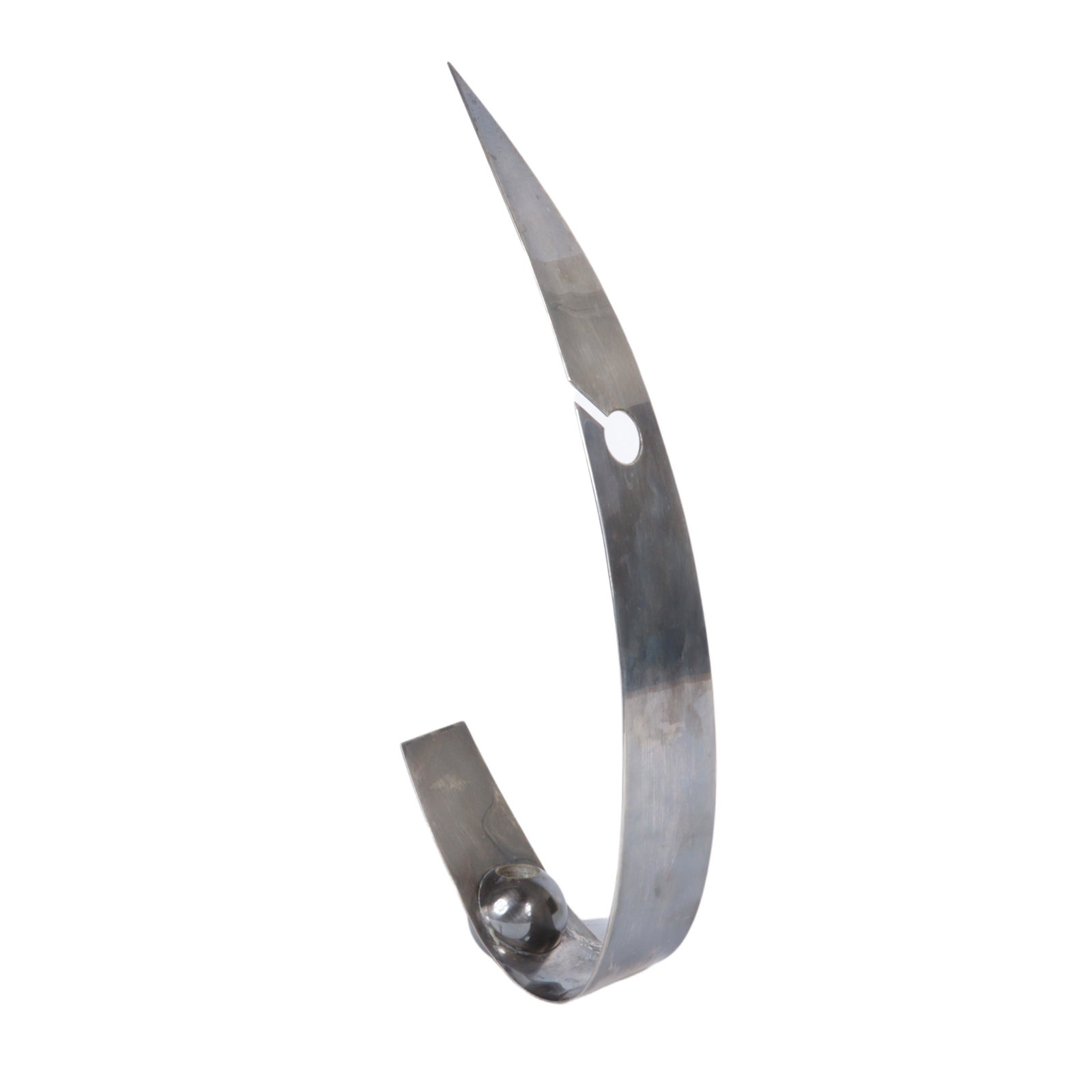 David Zelman designed Prologue 2000 modernist stainless steel / chrome single flower bud vase. 6 (1 of 6)
