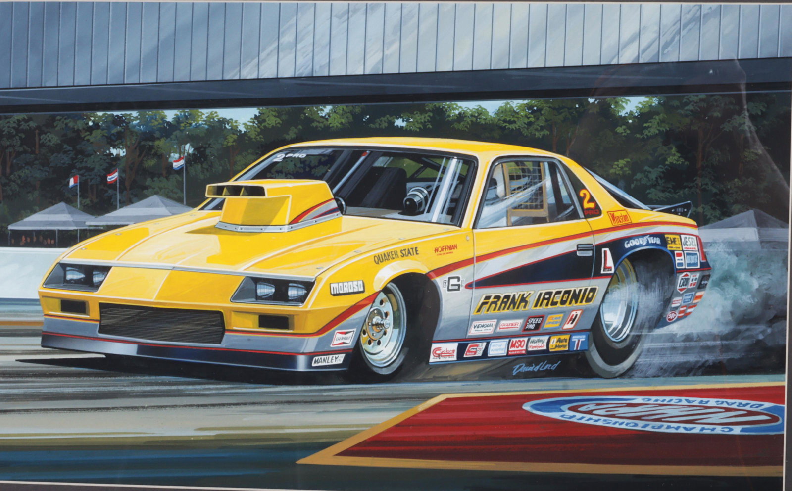 Frank Iaconio's Pro Stock Camaro Monogram Model Kit Original Art (1 of 6)