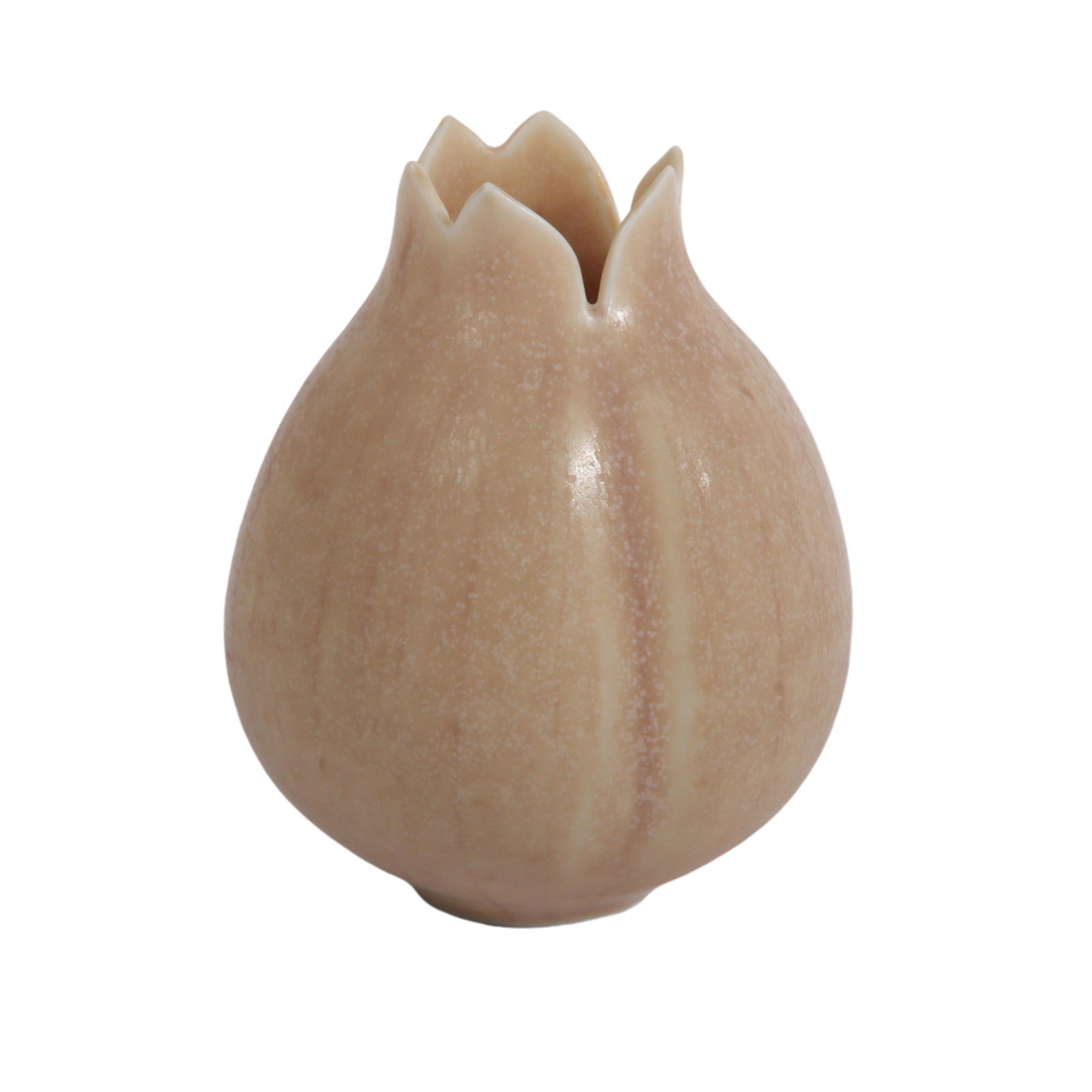 Sandra Byers, American (20th/21st Century), miniature onion vase, carved glazed porcelain, 3"H x 2 (1 of 6)