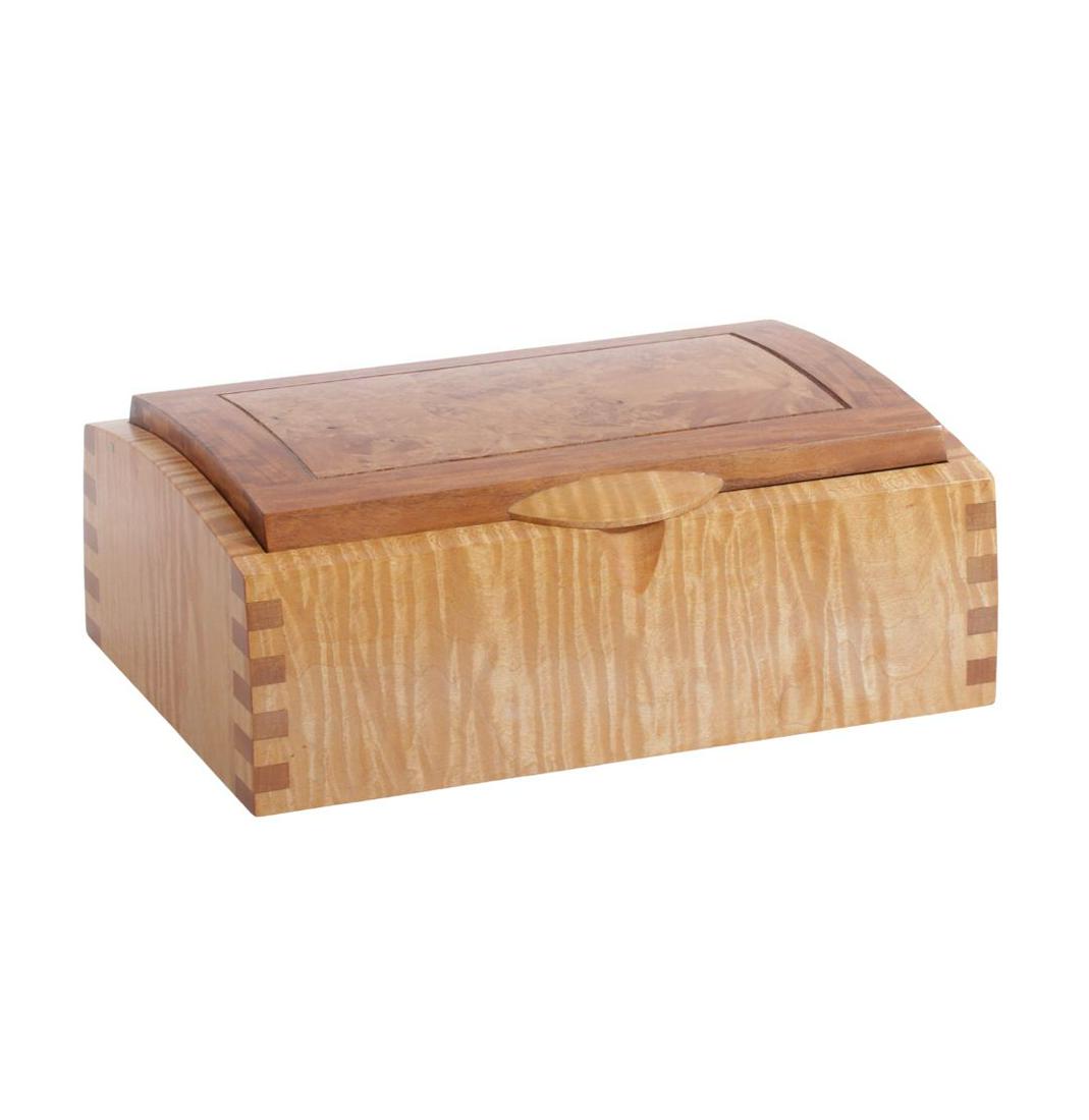 Peter Speck, Georgia (20th/21st Century), studio artisan hinged box, 1999, curly maple, Bolivian (1 of 10)