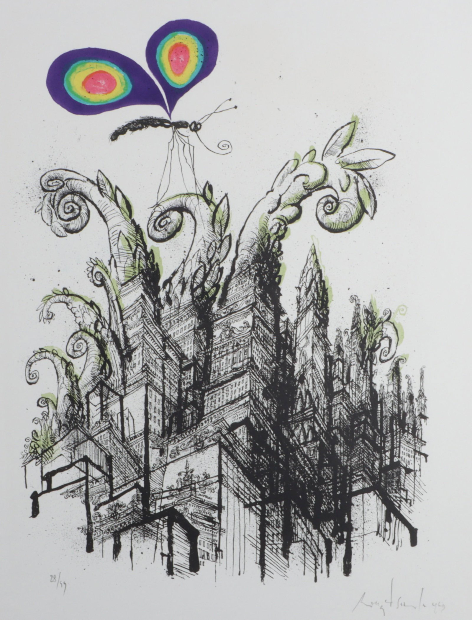 Ronald William Fordham Searle, New York / England, France (1920-2011), Vegetable City, 1969, (1 of 10)