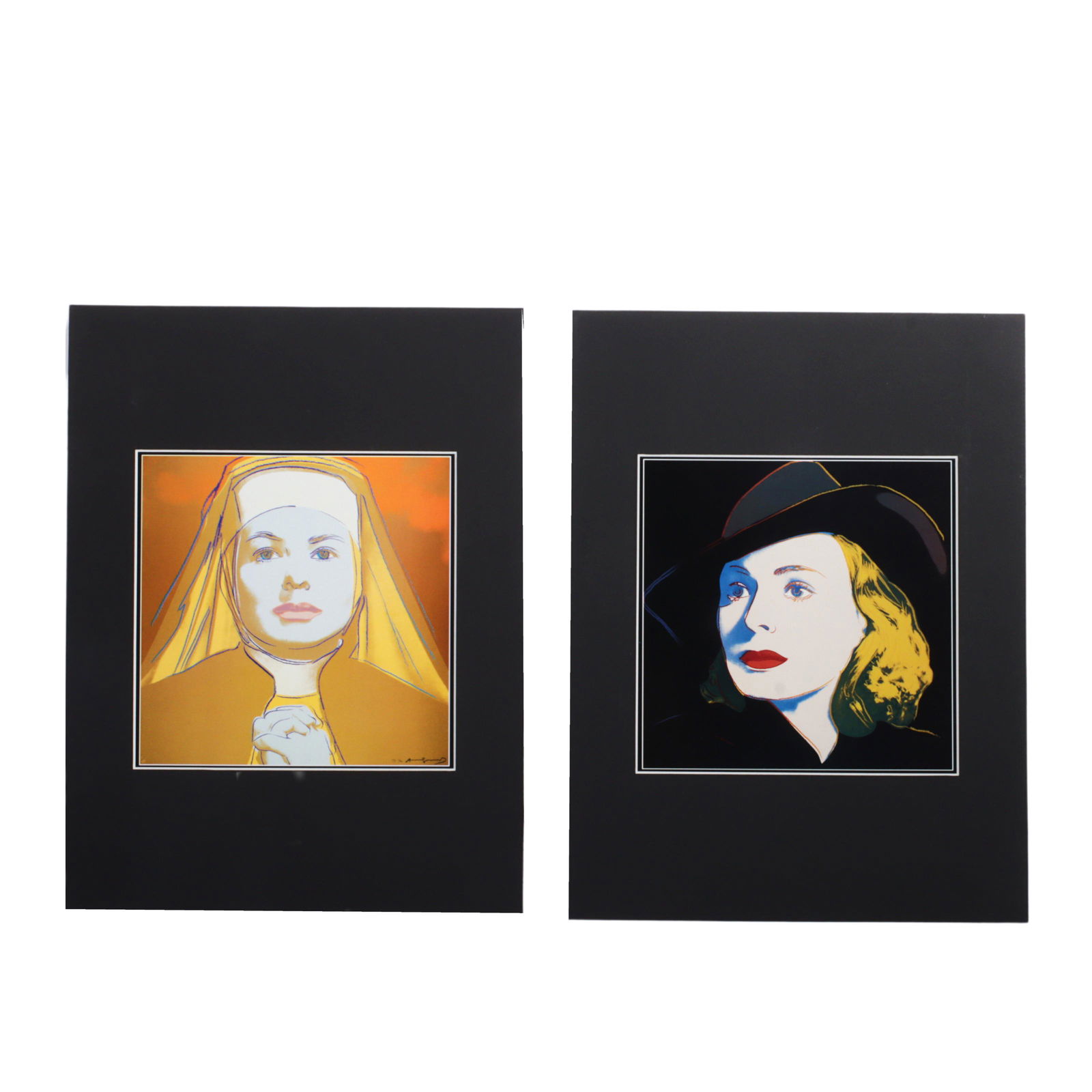 Andy Warhol, American (1928-1987), Two Portraits of Ingrid Bergman, 1983, two offset portfolio (1 of 16)
