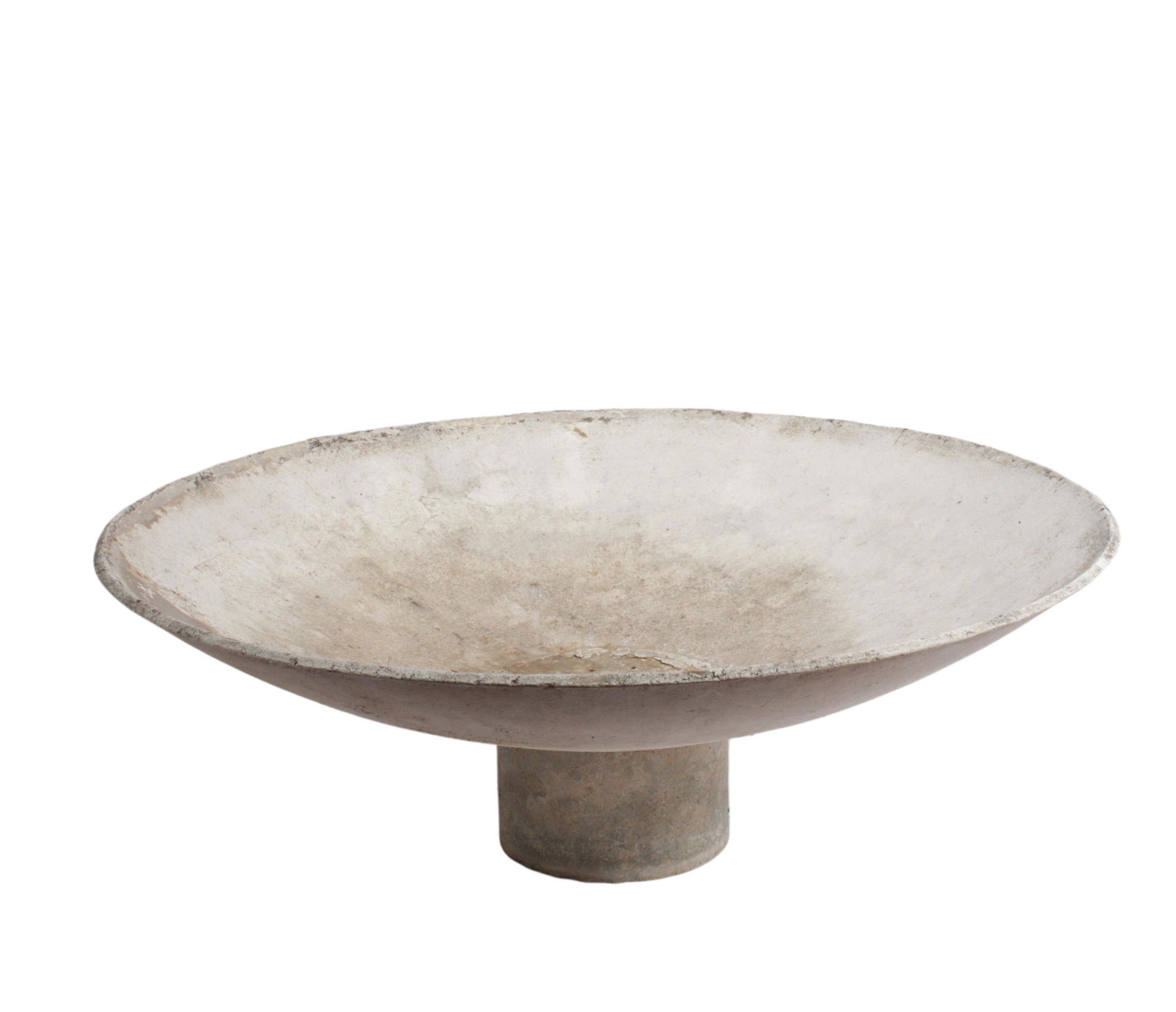 Willy Guhl, Swiss (1915-2004), giant saucer pedestal planter, cement composite, 12 1/2"H x 37"Diam. (1 of 12)