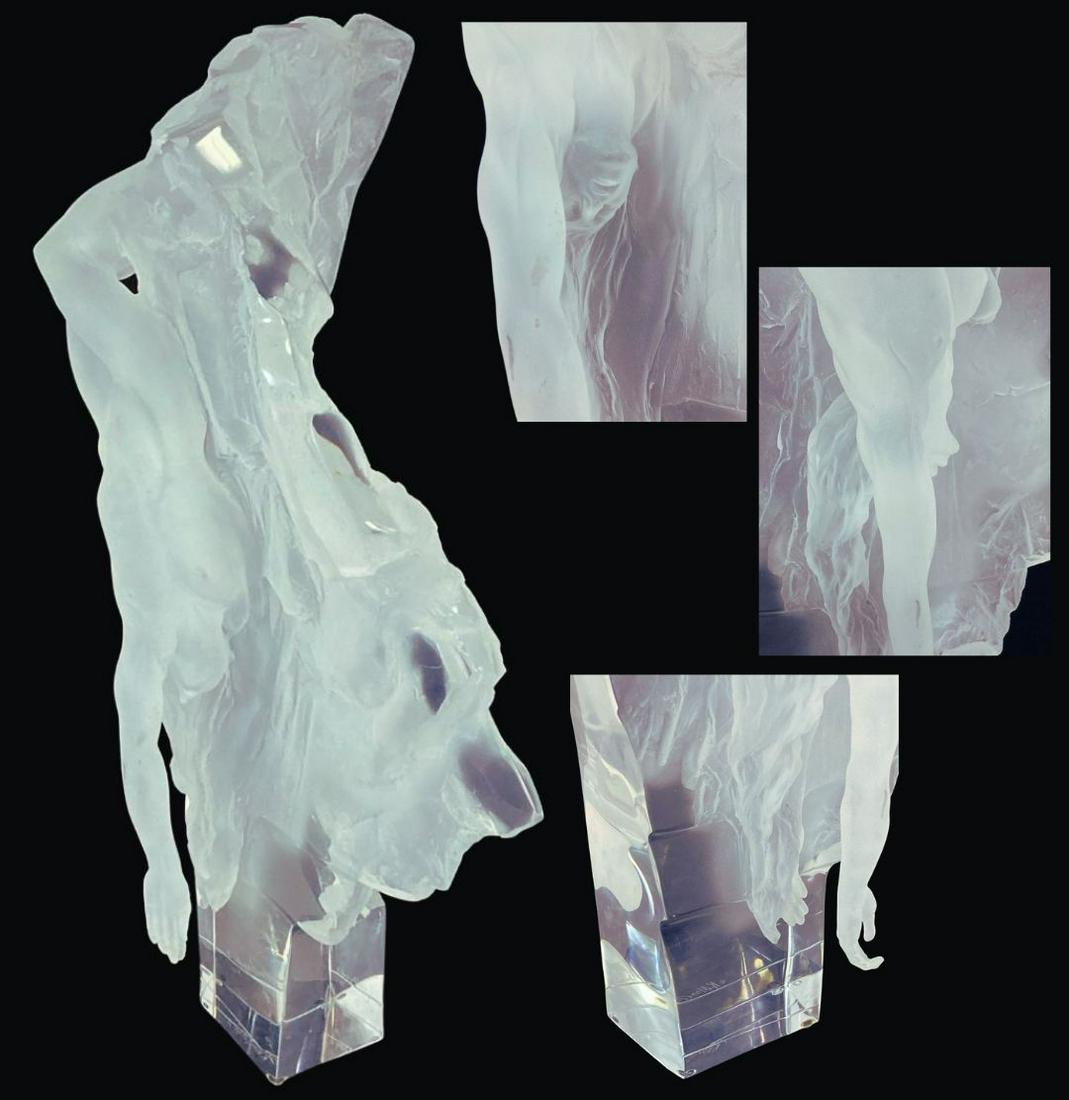 Richard Macdonald, American (B. 1946), Eurydice, 1988, frosted to clear lucite scultpure, 26"H x (1 of 15)