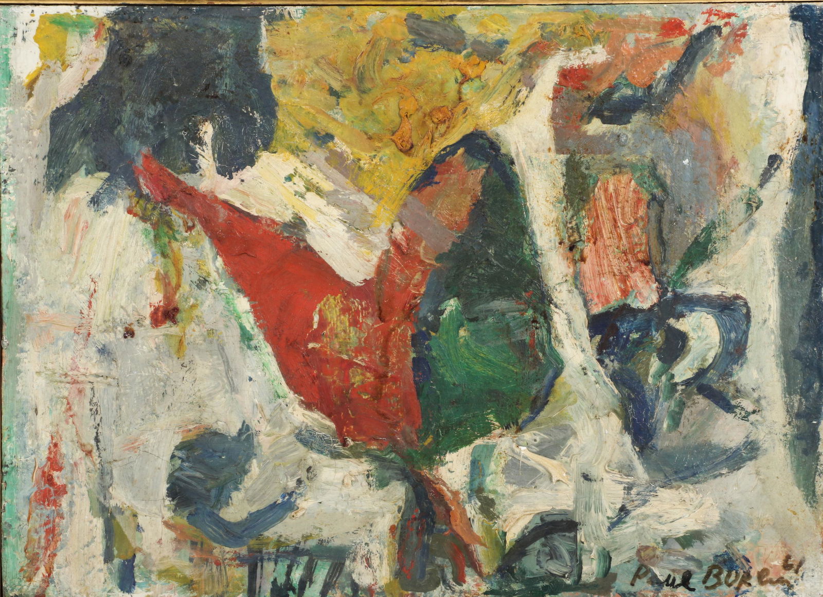 Paul Burlin, New York (1886-1969), Stairway of Surprise, 1961, oil on canvas, 10"H x 13 3/4"W, 11"H (1 of 9)