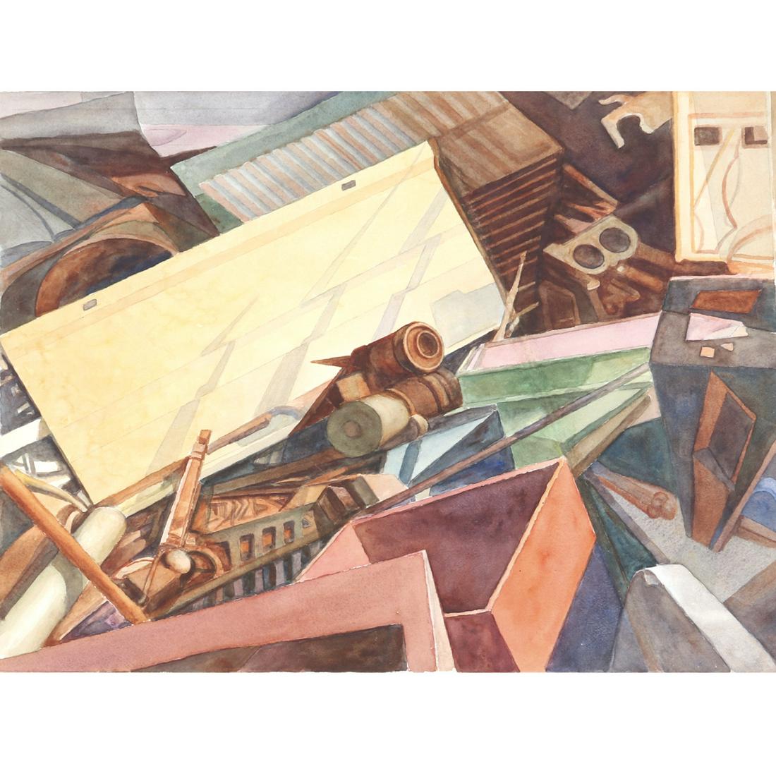 Max Howard, Indiana (1909-1995), Breakthrough, watercolor / gouache on paper, 20"H x 26"W paper (1 of 6)