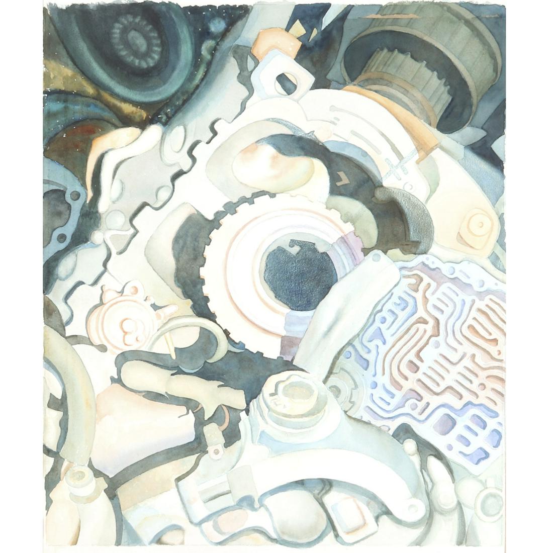 Max Howard, Indiana (1909-1995), Edges Emphasized, watercolor / gouache on paper, 26"H x 20"W (1 of 6)