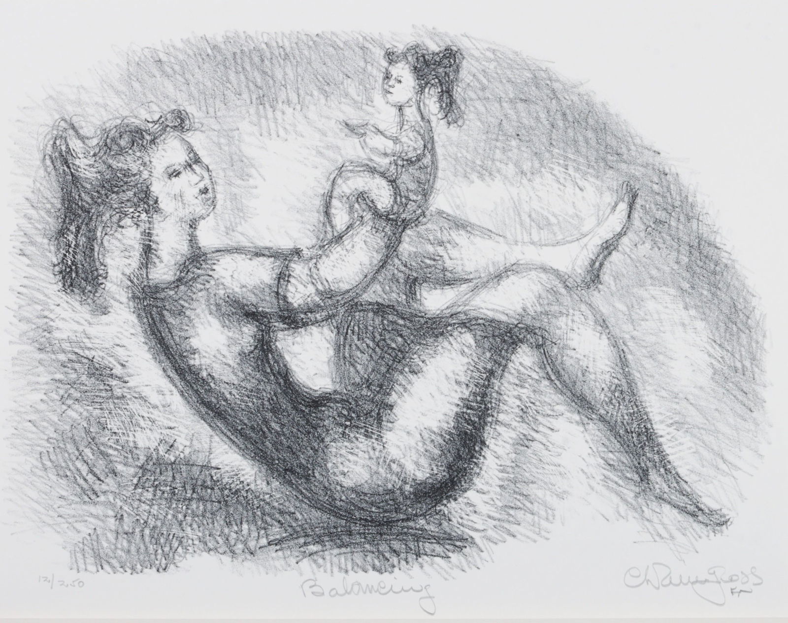 Chaim Gross, New York, Massachusetts / Austria, Poland (1904 - 1991), Balancing, 1967, lithograph, (1 of 8)