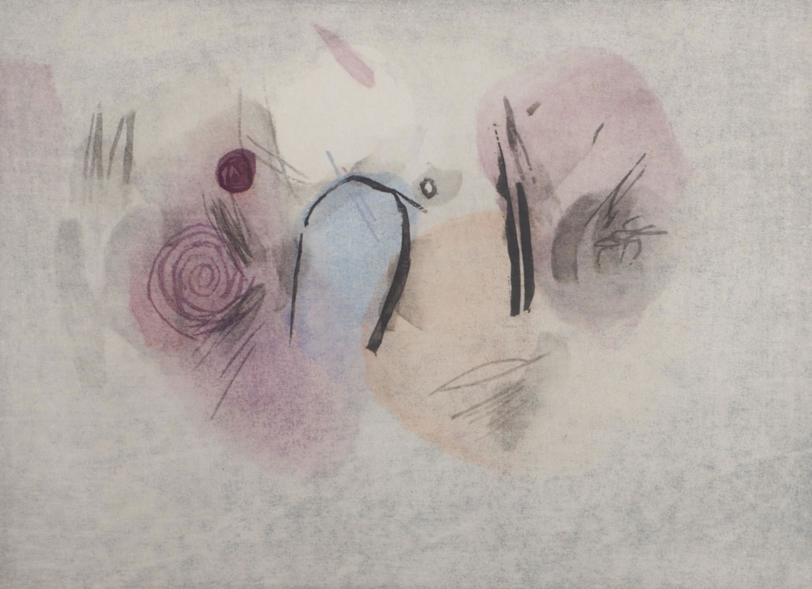 Ansei Uchima, New York, California (1921 - 2000), Between Silences, 1967, color woodcut, 18â€H x 23 (1 of 9)