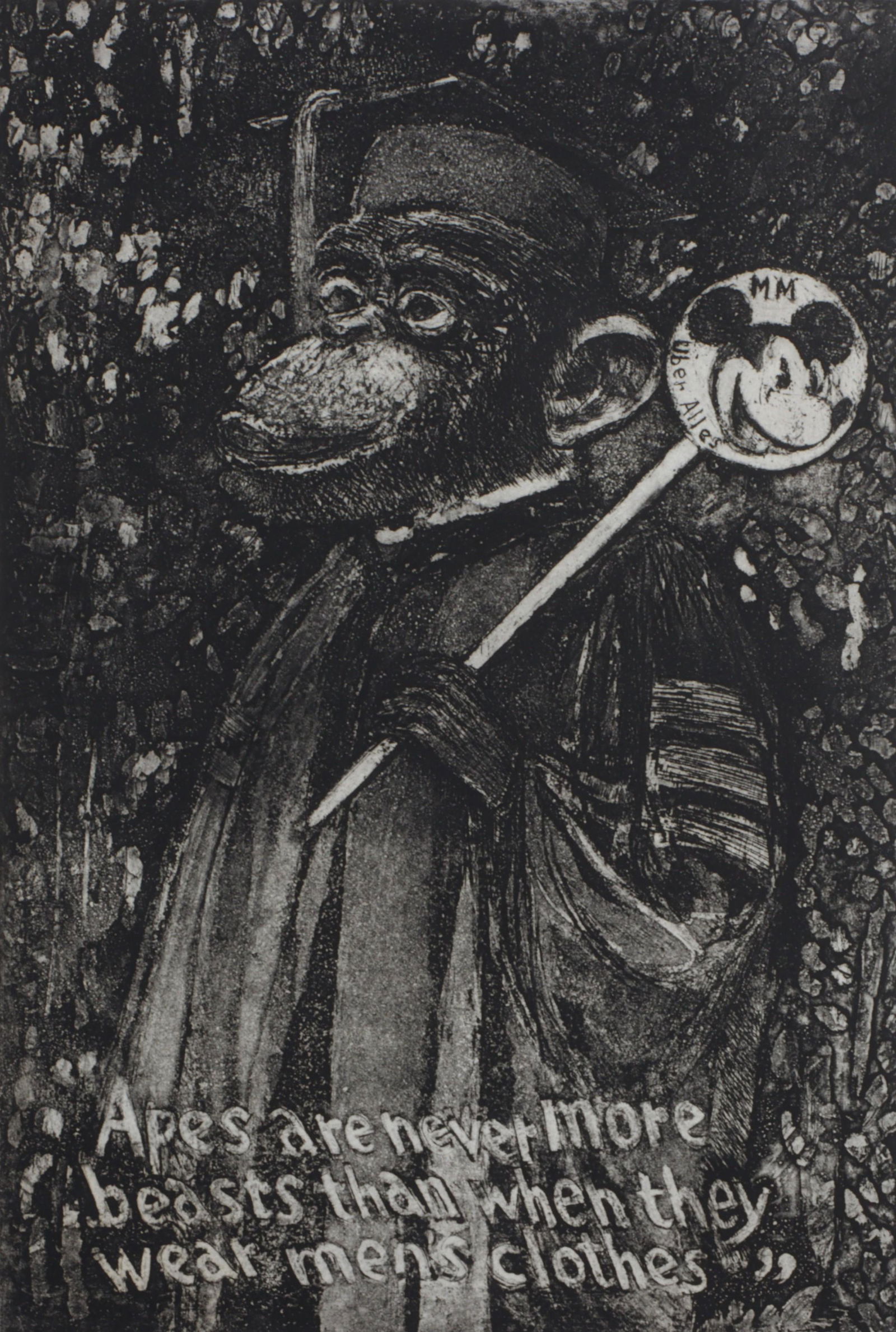 Sidney Chafetz, Ohio, Rhode Island (1922 - 2013), Macebearer, etching, 25â€H x 18 1/2â€W (1 of 9)