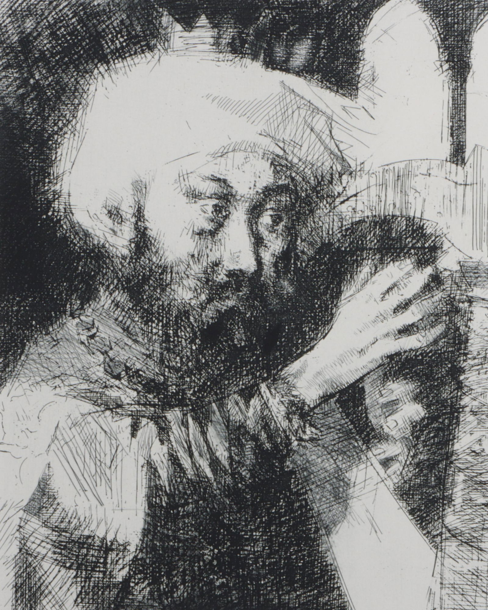 Jack Levine, New York / Massachusetts (1915-2010), King David, 1963, etching, 24â€H x 22â€W (1 of 8)