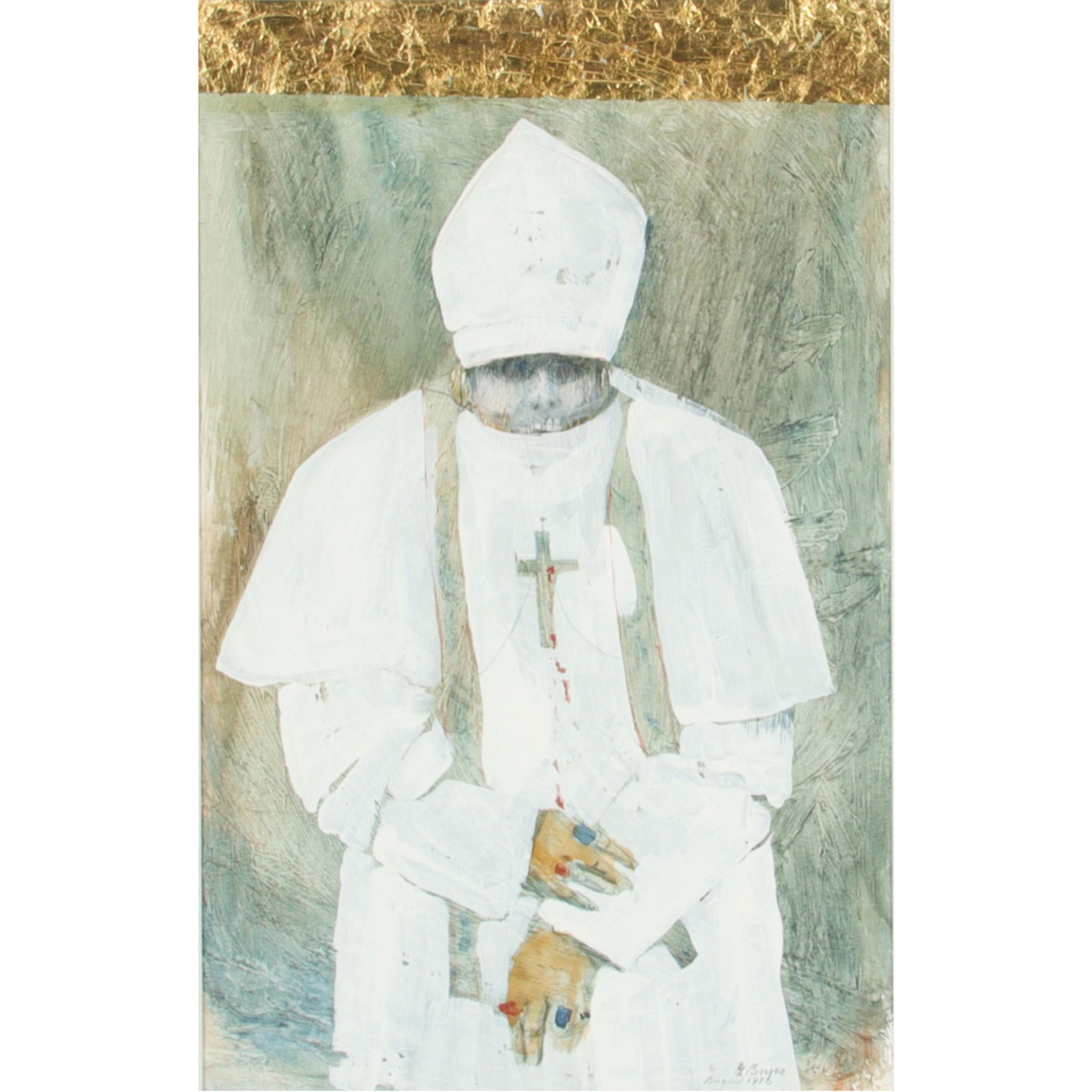Gerald Boyce, Indiana / Illinois (1925 - 1999), untitled priest figure, August 1976, Watercolor and (1 of 5)