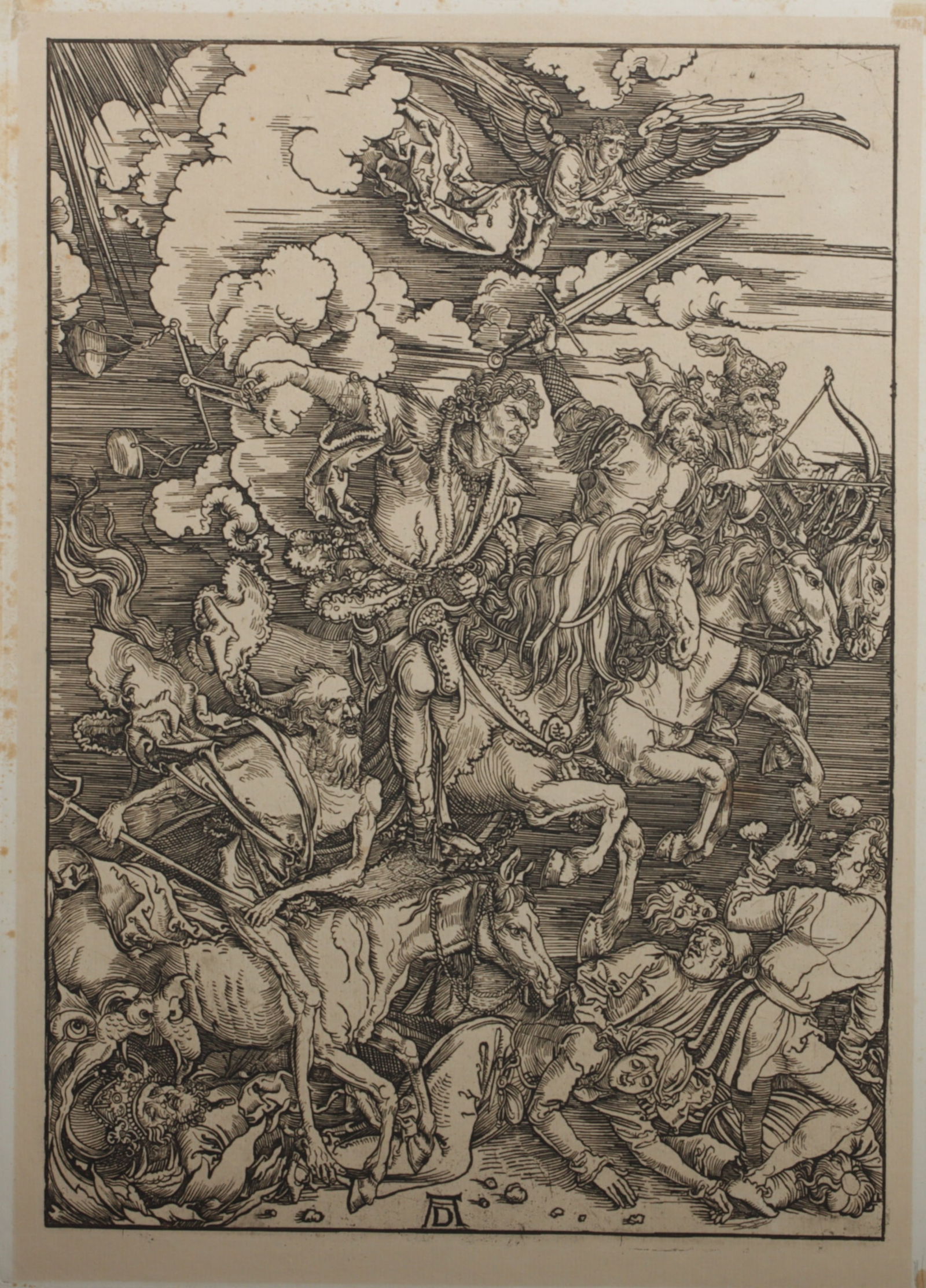 After Albrecht Durer (1471-1528) The Four Horsemen of the Apocalypse original woodcut 18"H x 13 (1 of 10)