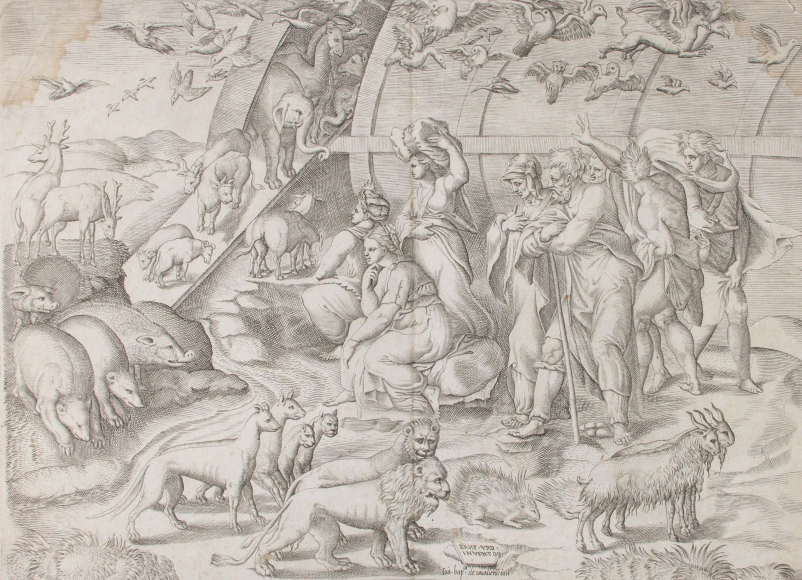 Raphael Sanzio (after), by Giovanni Battista dei Cavalieri (1526-1597 Italian) large engraving 17 (1 of 15)