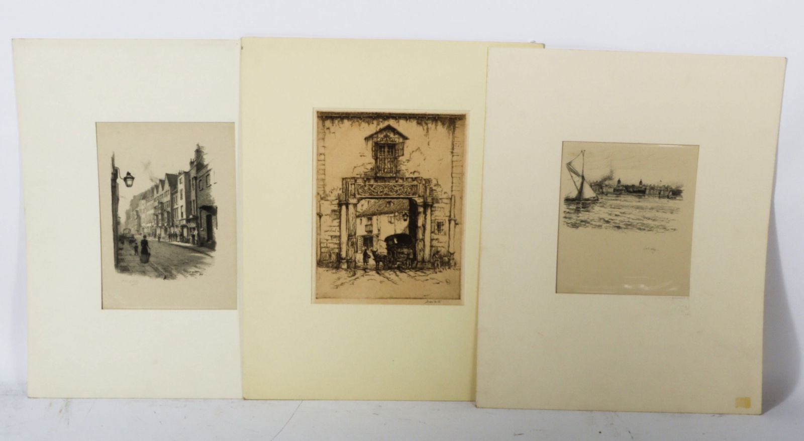 Lot of three 19th Century prints by Thomas Robert Way and J. AndrÃ© Smith: Lot of three 19th Century prints by Thomas Robert Way and J. AndrÃ© Smith Thomas Robert Way (1861-1913, British), Fetter Lane (1894); lithograph; signed and dated in the plate and also signed in pen