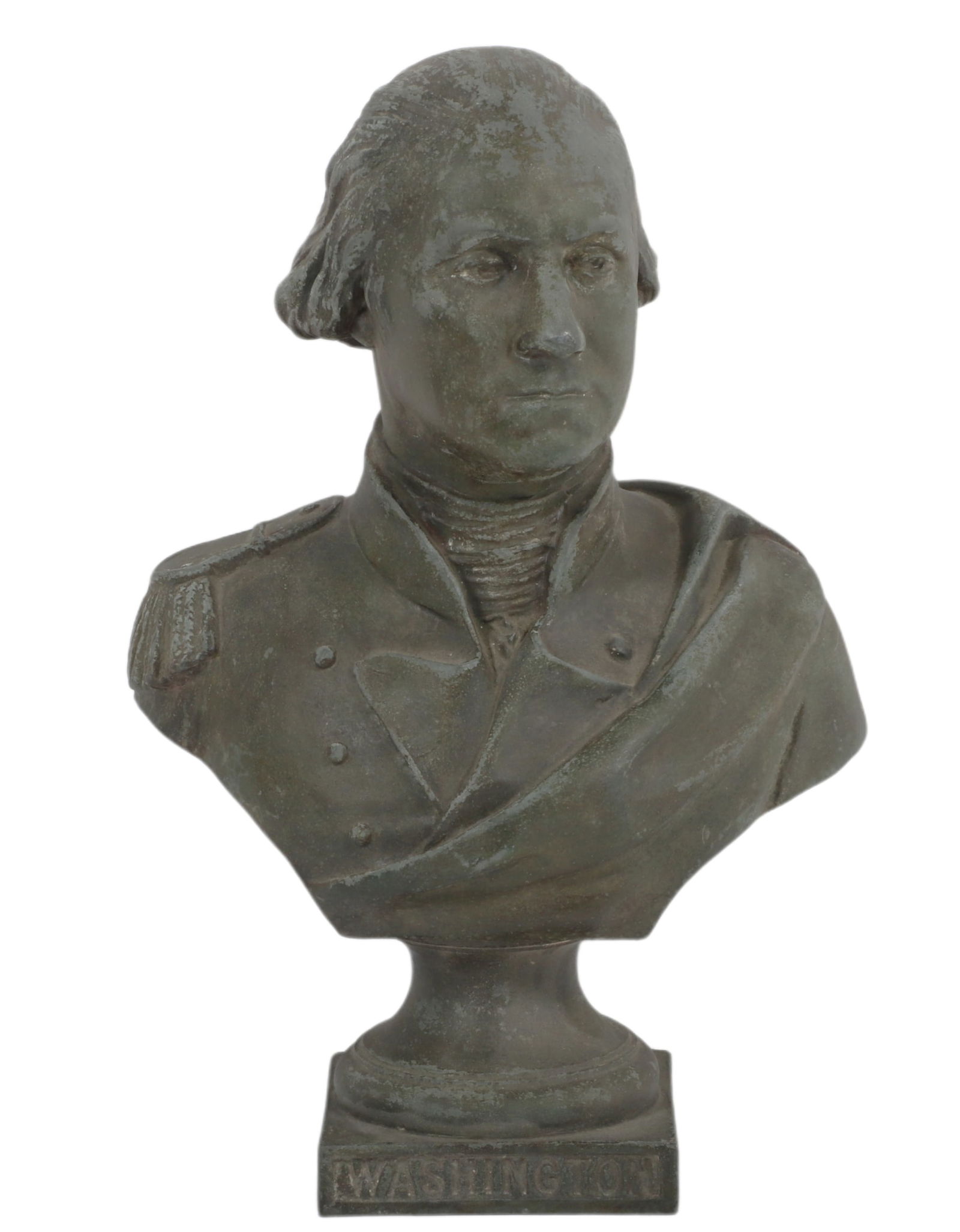 George Washington cast metal Presidential bust. 10 1/2"H x 7"W x 4 1/2"D (1 of 9)