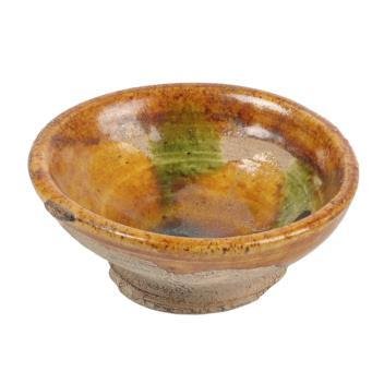 Chinese sancai glazed small earthenware pottery bowl, Tang Dynasty. (1 of 4)