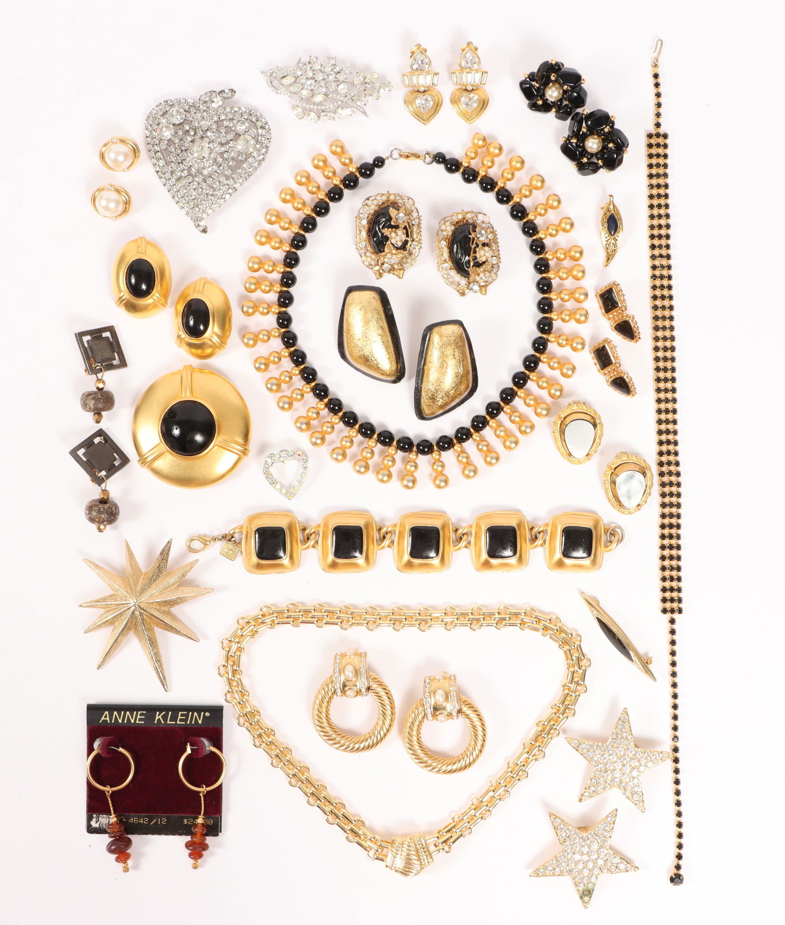 Vintage costume jewelry group including: Givenchy, Ben-Amun, Trifari, Anne Klein, Rifas, Tara, West (1 of 13)