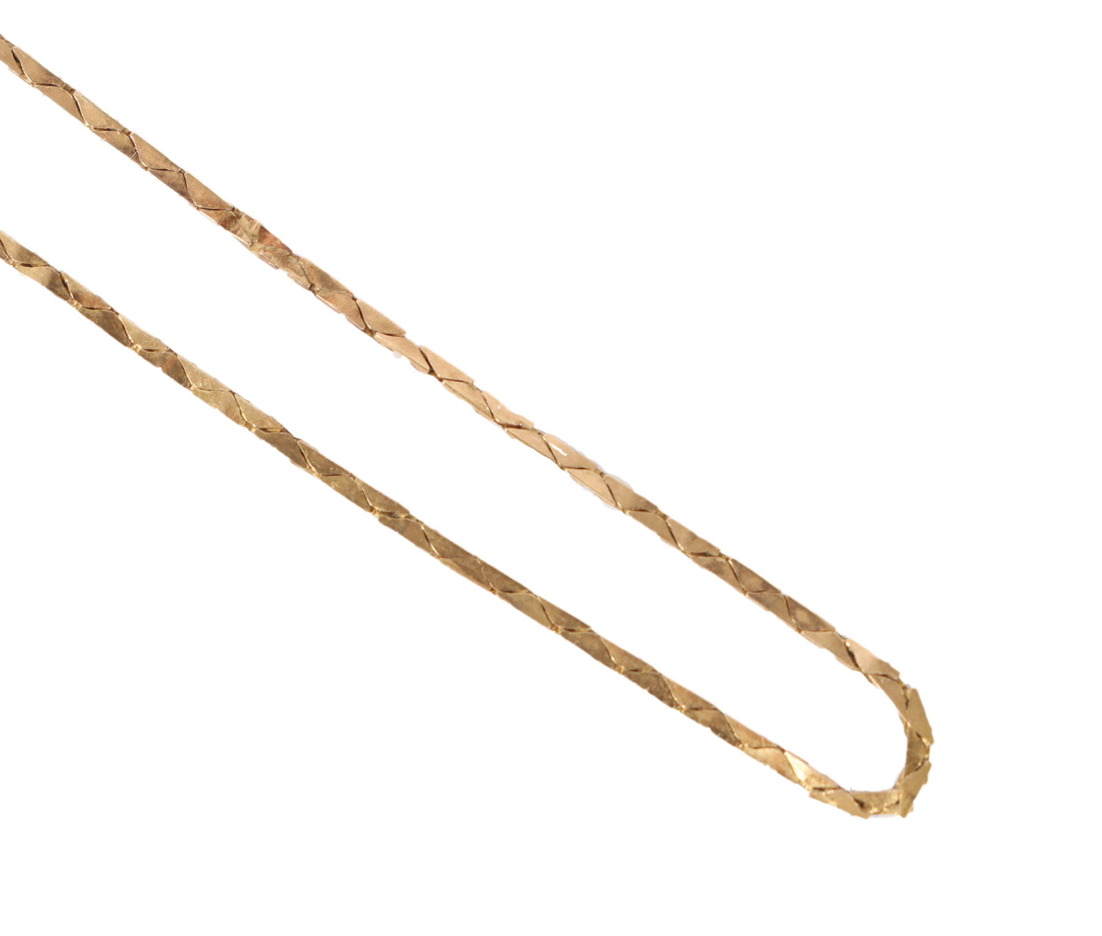 Long 14K yellow gold chain necklace, 2.30 DWT. (1 of 3)