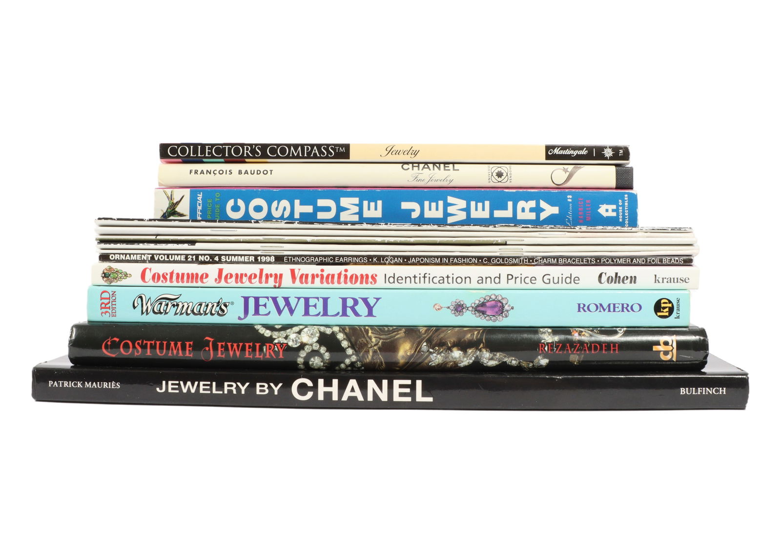 Thirteen reference books and magazines on Chanel and costume jewelry. (1 of 4)