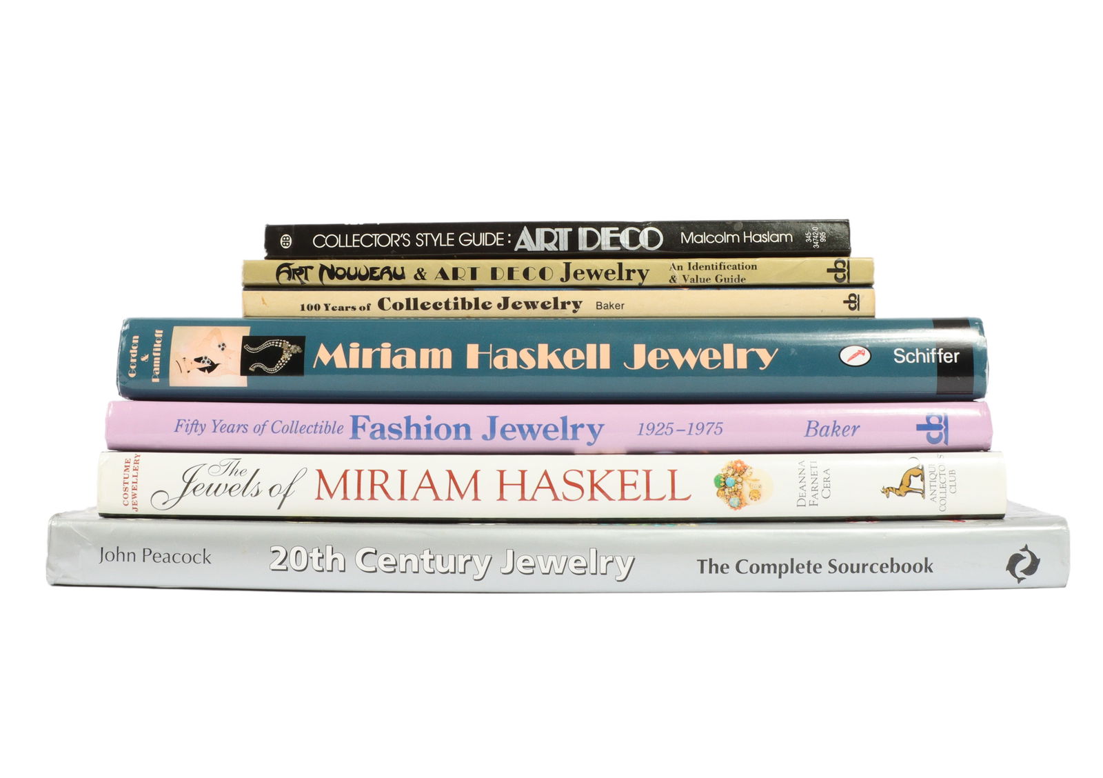 Seven reference books on Miriam Haskell, Art Deco, and jewelry. (1 of 4)