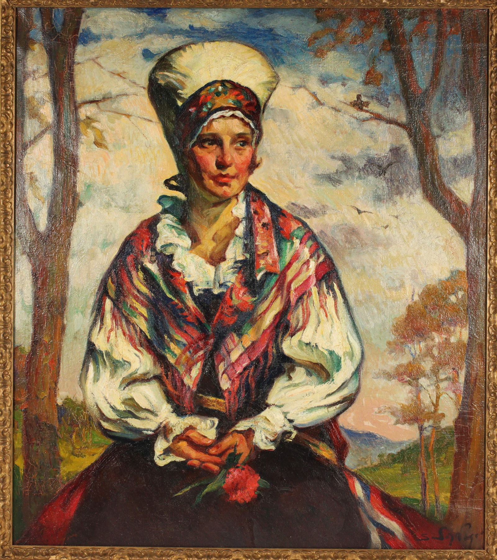 Hungarian Woman, (the artist's wife), ca. 1930s (1 of 14)