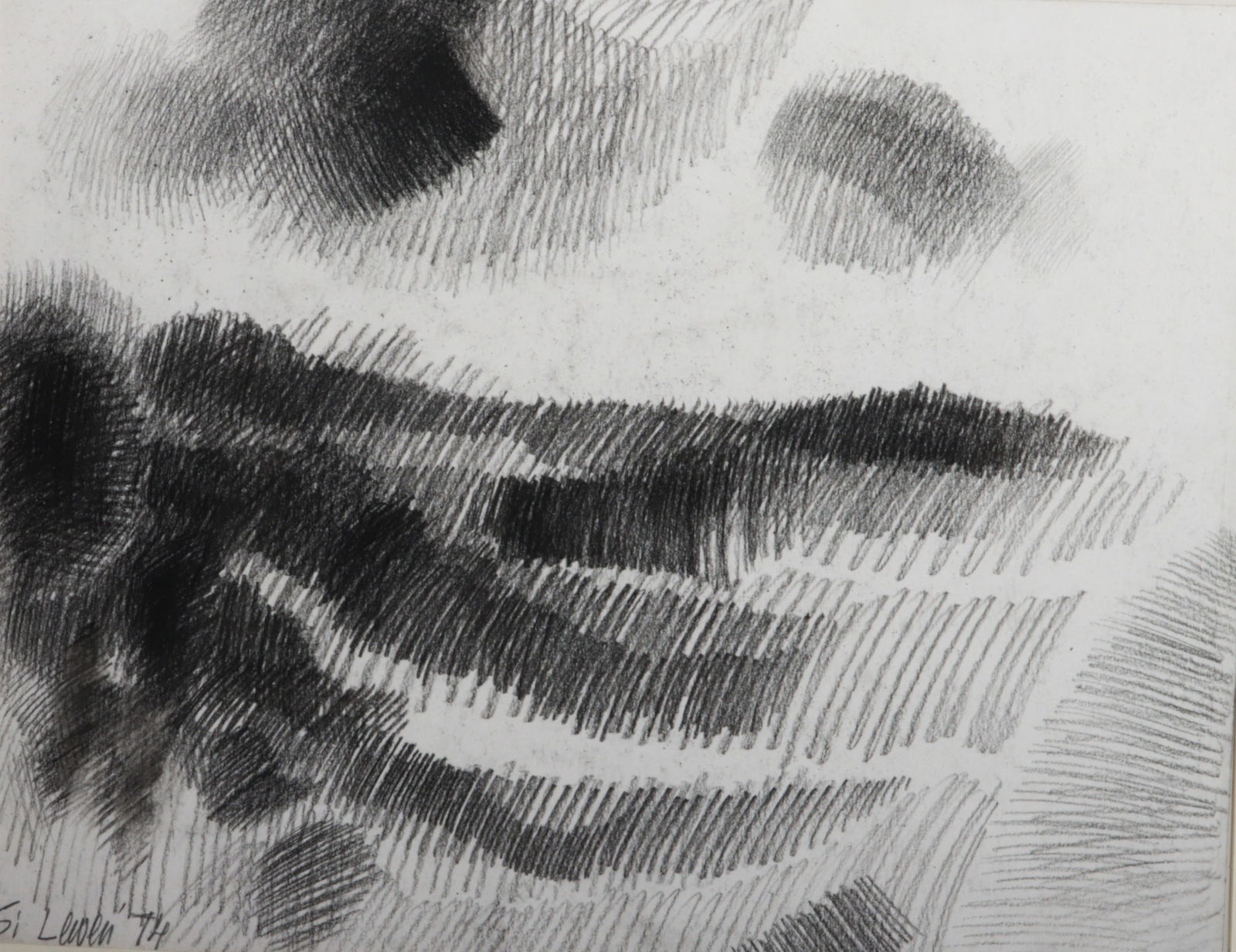 Vista, 1974: Si Lewen, New York / Germany, Poland (b. 1918), Vista, 1974, graphite on paper, 14"H x 17 1/2"W (sight), 19"H x 25"W (frame)